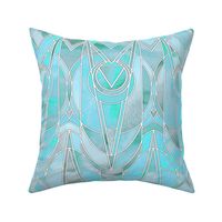 Iridescent Turquoise Art Deco - large