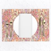 Glowing Coral and Amethyst Art Deco - small print