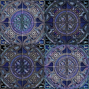 MANDALA TILES CHECK SODALITE LAPIS LAZULI  STONES