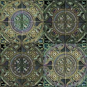 MANDALA TILES CHECK JADE STONES PSMGE