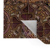 MANDALA TILES CHECK ROCKS STONE brown agathe