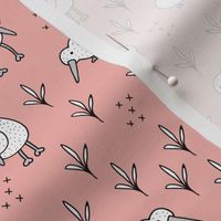 Cool kiwi birds quirky animals from New Zealand baby girl pink