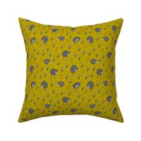 Cool kiwi birds quirky animals from New Zealand ochre yellow