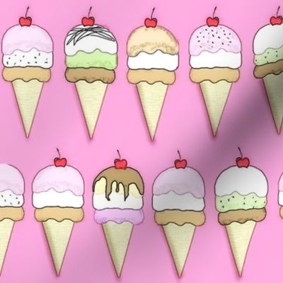 ice cream pink drawing