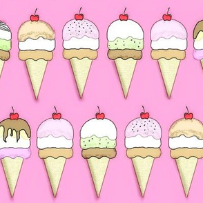 ice cream pink drawing