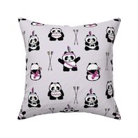 panda w/ arrows (purple) || pandamonium