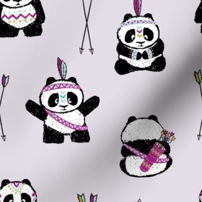 panda w/ arrows (purple) || pandamonium