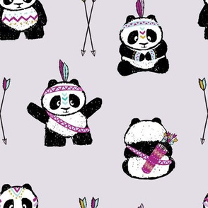 panda w/ arrows (purple) || pandamonium