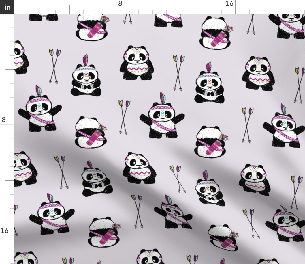 panda w/ arrows (purple) || pandamonium