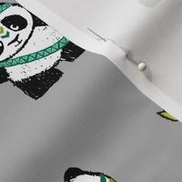 pandas w/ arrows (dark green) || pandamonium