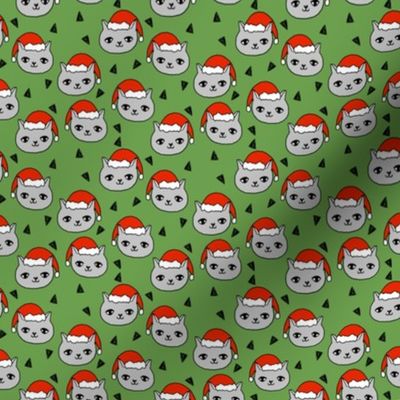 christmas cat // red and green christmas fabric, cute cat, cats, christmas, xmas, holiday, andrea lauren