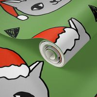 christmas cat // red and green christmas fabric, cute cat, cats, christmas, xmas, holiday, andrea lauren