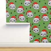 christmas cat // red and green christmas fabric, cute cat, cats, christmas, xmas, holiday, andrea lauren