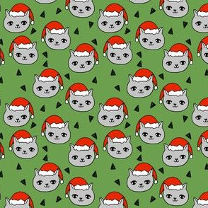 christmas cat // red and green christmas fabric, cute cat, cats, christmas, xmas, holiday, andrea lauren