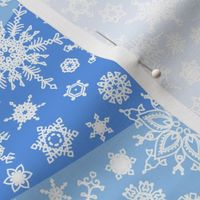 Snowflake Waves - Blue