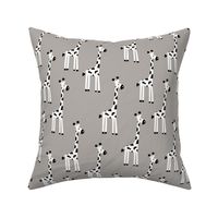 Adorable baby giraffe safari animals for kids winter gender neutral gray