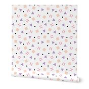 Cool geometric retro confetti memphis style abstract triangles and shapes pastel girls