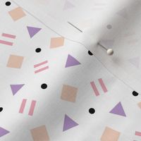 Cool geometric retro confetti memphis style abstract triangles and shapes pastel girls