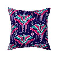 La maison des papillons - Butterflies Navy Blue & Fuchsia