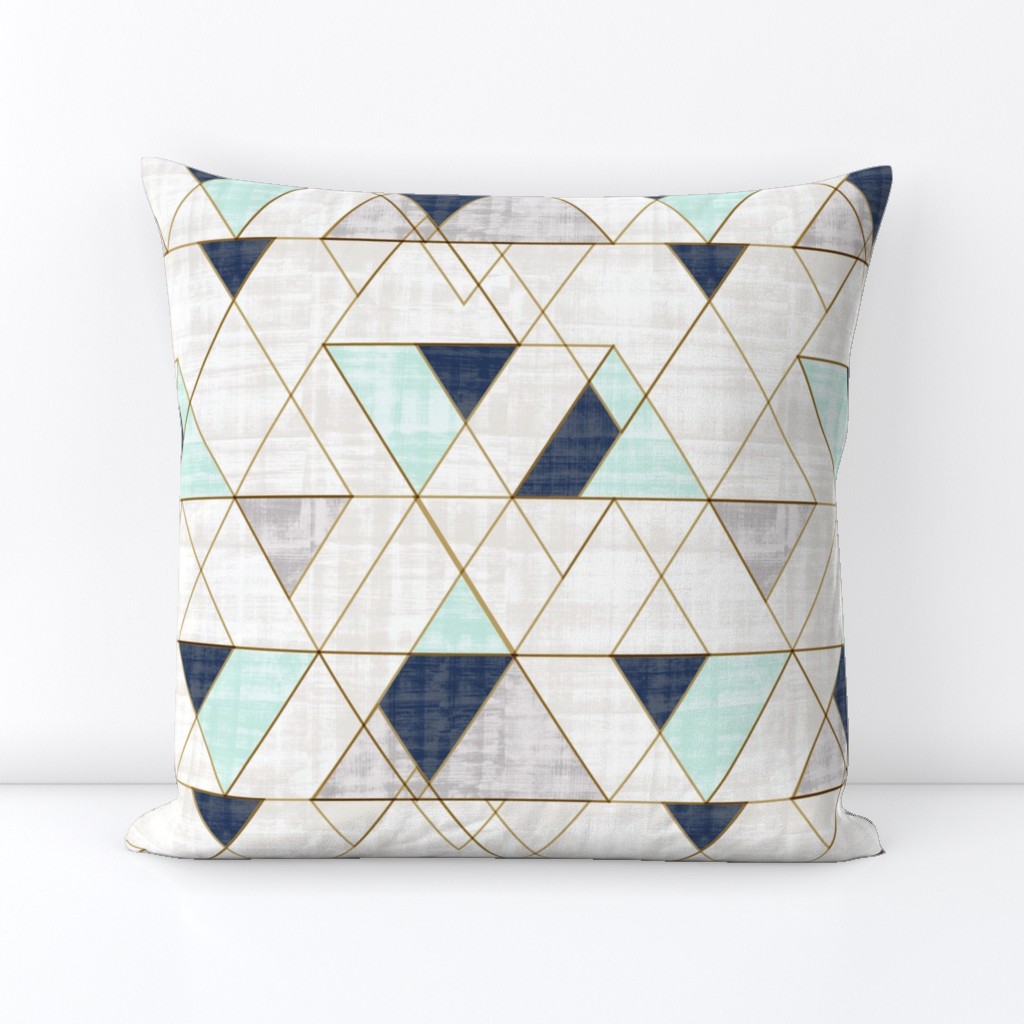 Mod Triangles Vintage Navy Mint