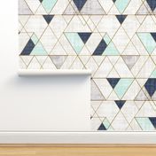 Mod Triangles Vintage Navy Mint