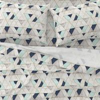 Mod Triangles Vintage Navy Mint