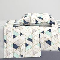 Mod Triangles Vintage Navy Mint