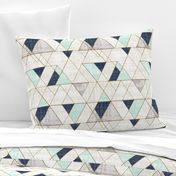 Mod Triangles Vintage Navy Mint