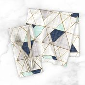 Mod Triangles Vintage Navy Mint