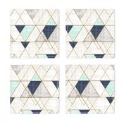 Mod Triangles Vintage Navy Mint