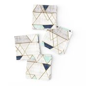 Mod Triangles Vintage Navy Mint