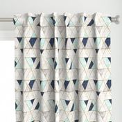 Mod Triangles Vintage Navy Mint