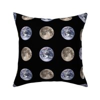 Large (3") Earth and Moon polkadots