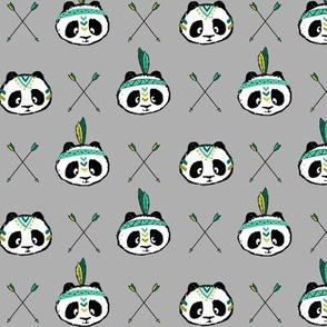 pandas w/ arrow cross (dark green) small scale