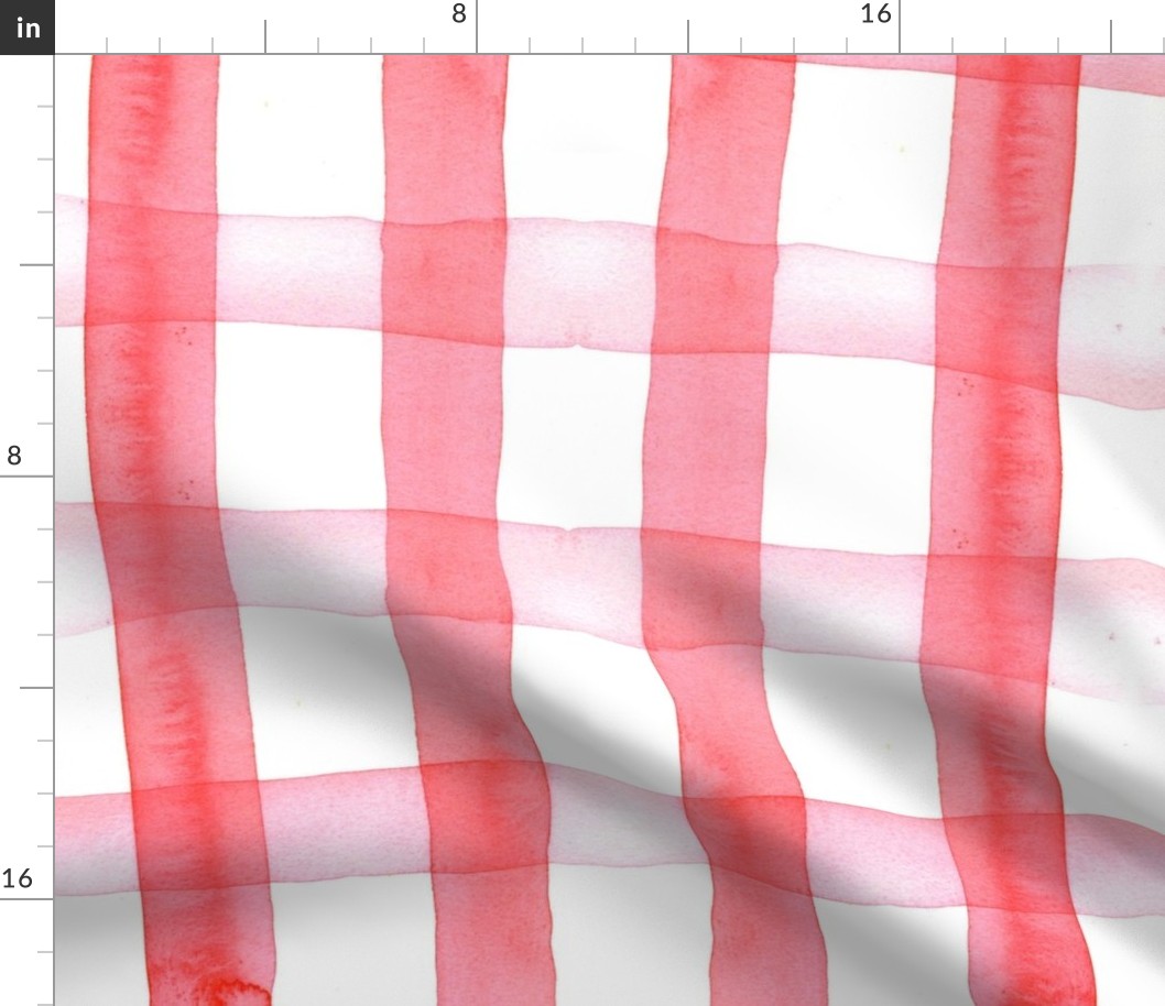 picnic blanket red gingham Fabric | Spoonflower