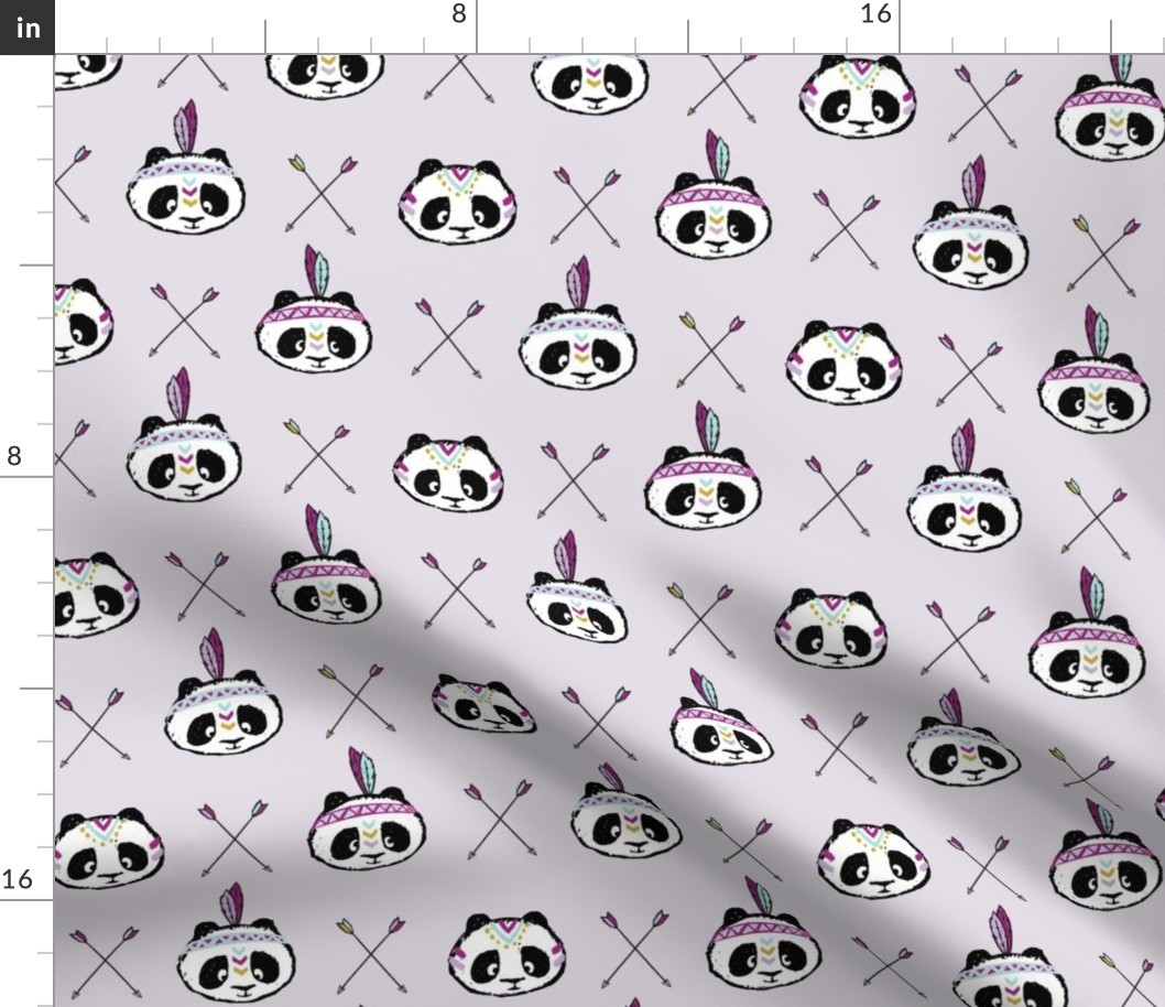 pandas w/ arrow cross (purple) 