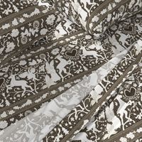 Antique Lace - Cream on Sepia