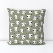 polar bear // artichoke green polar bear boys fabric arctic animals endangered animal fabric cute polar bear designs by andrea lauren