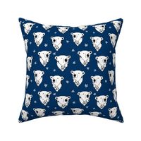 polar bear // navy blue polar bear fabric cute arctic winter animals print endangered animals design andrea lauren