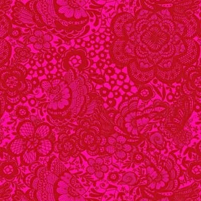 Red And Pink Fabric, Wallpaper and Home Decor | Spoonflower