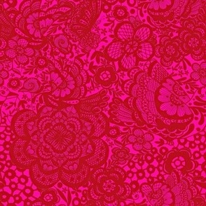 Pink Lace Fabric, Wallpaper and Home Decor | Spoonflower