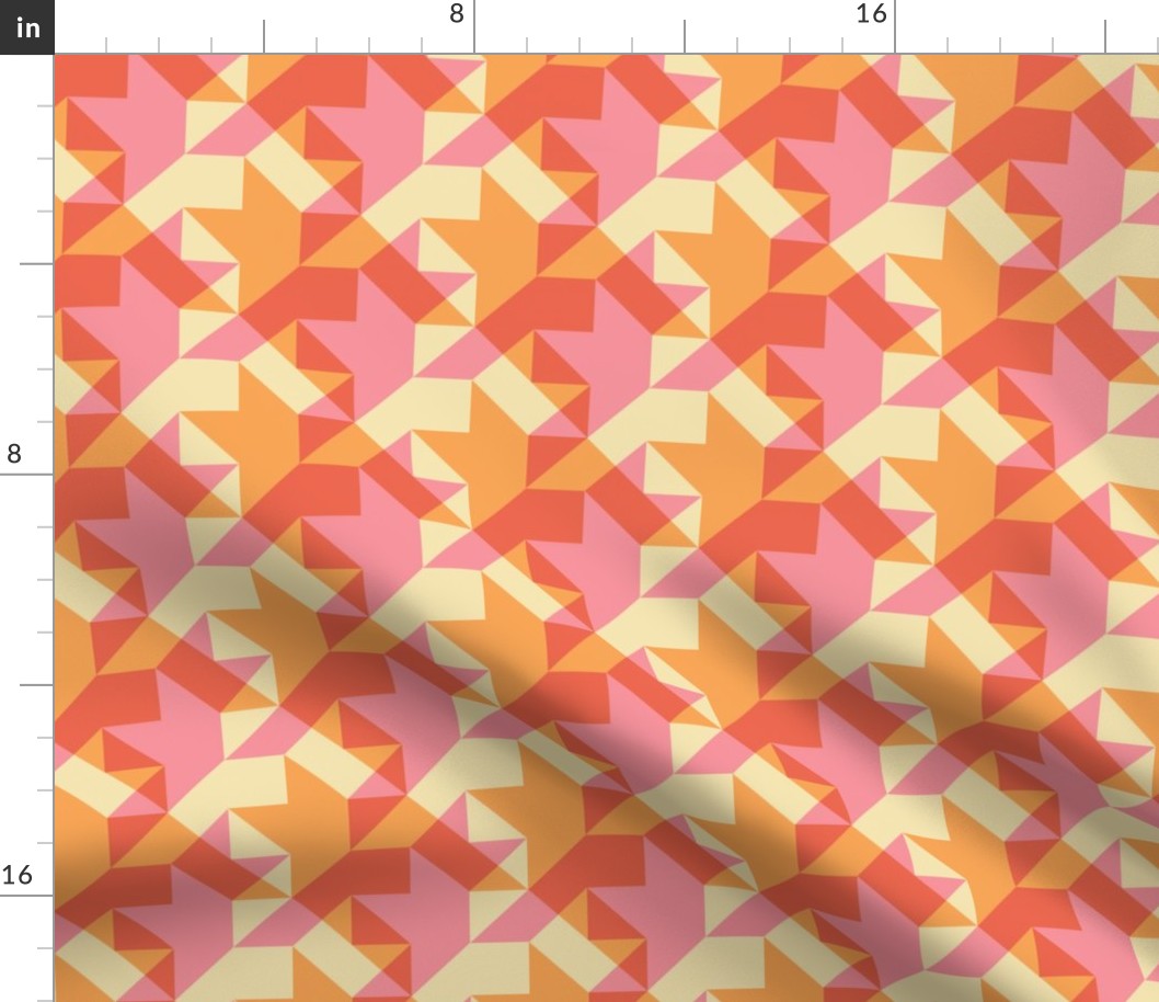 quilters houndstooth in dotpink