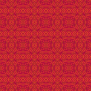 Red Geometric Tribal Texture