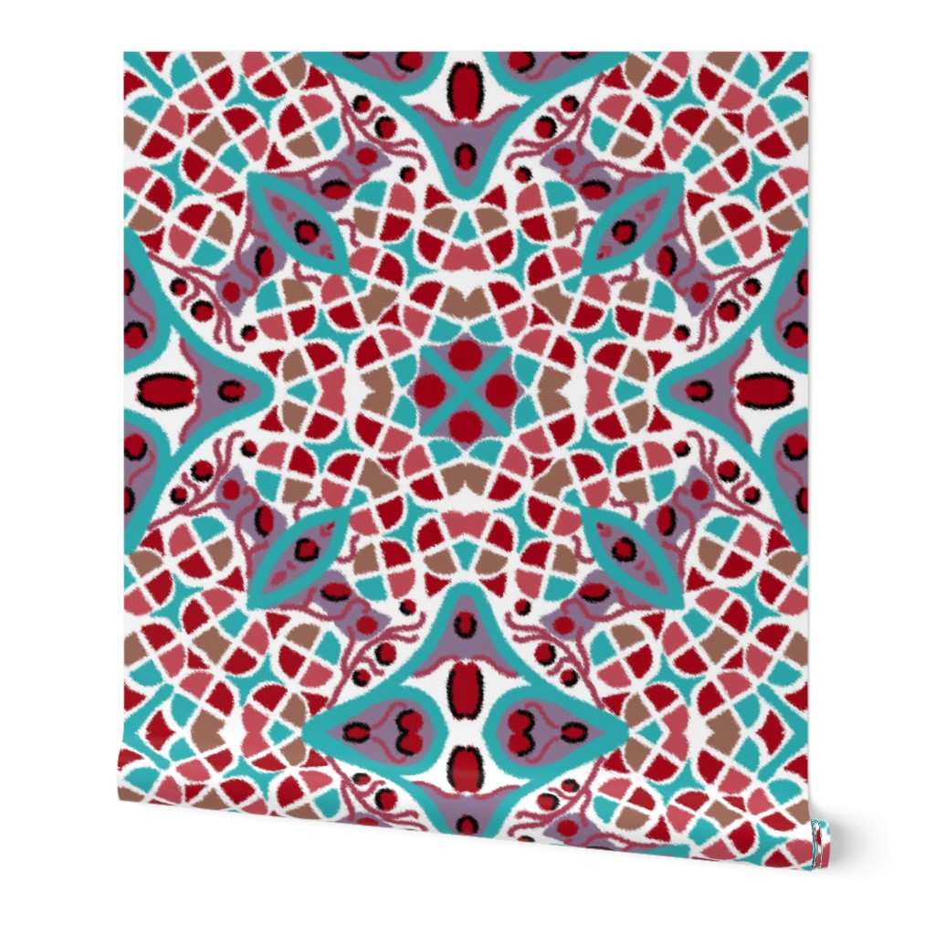 Kaleidoscope Turquoise Pink White