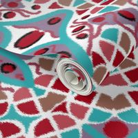 Kaleidoscope Turquoise Pink White