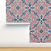 Kaleidoscope Turquoise Pink White