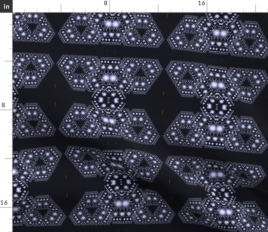 Charcoal and Silver Spheres Fractal