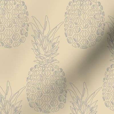 grey pineapples on creme