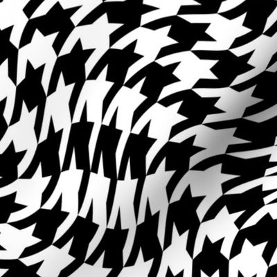 twisted houndstooth weave - black and white