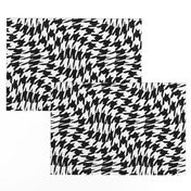 twisted houndstooth weave - black and white